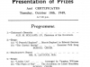 1949 Speech day programme page 1