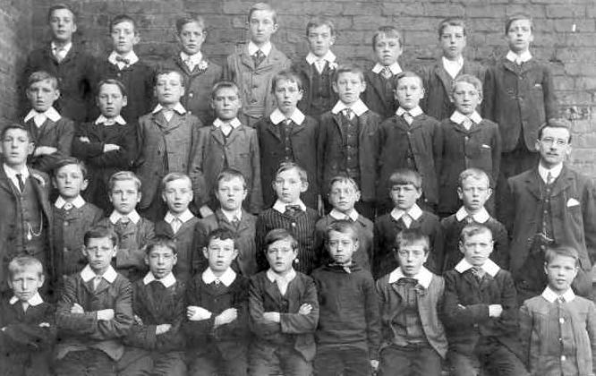 1906 Joseph Barker Pupil at Ironville & Codnor Park School - front front, third form right