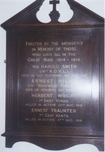 Roll of Honour in Ironville, Christchurch