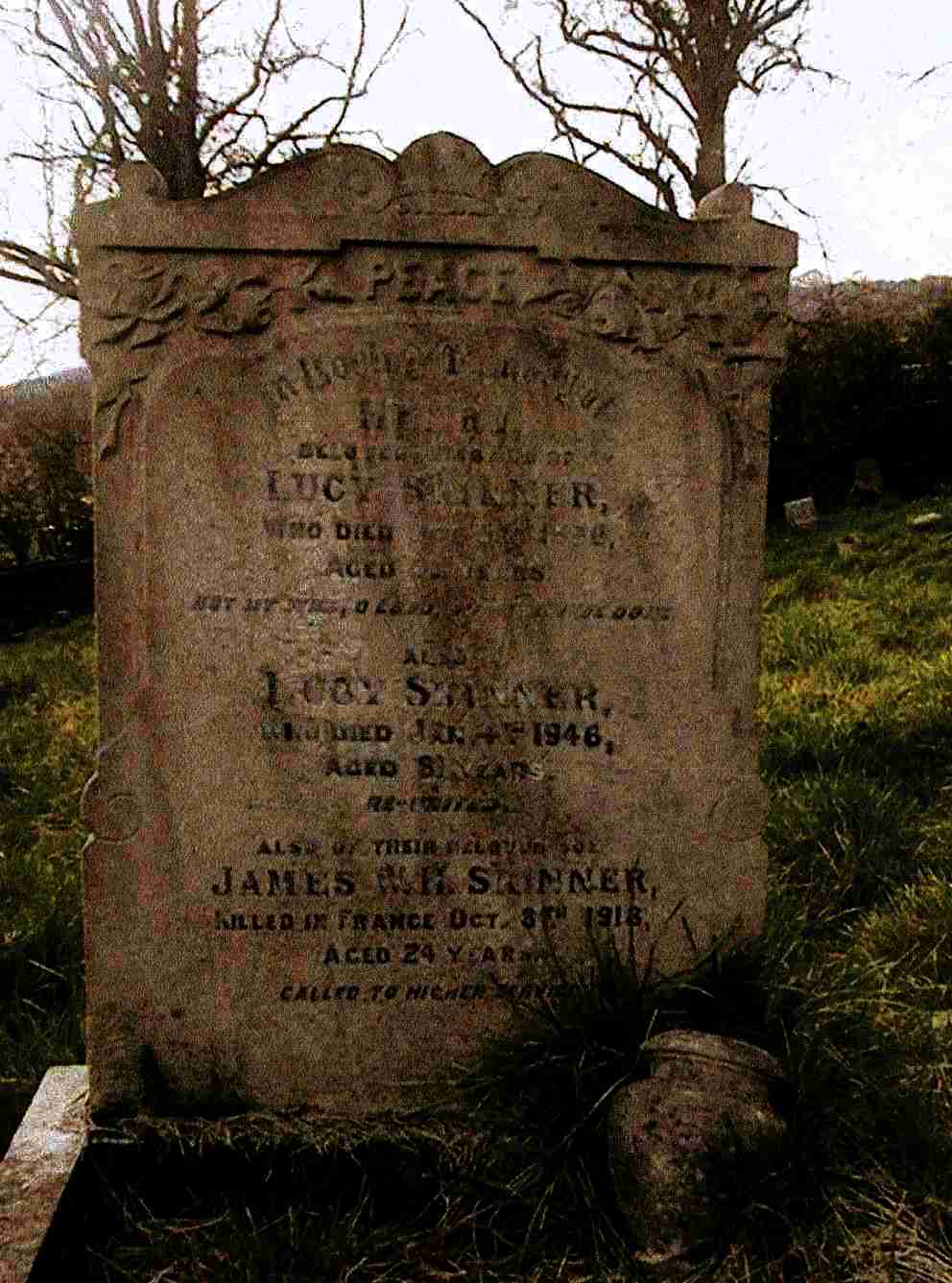 The Skinner family grave in Westwood, St. Mary's Churchyard