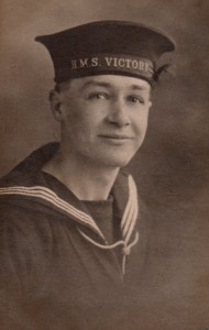 Bert Burnham in training at HMS Victory